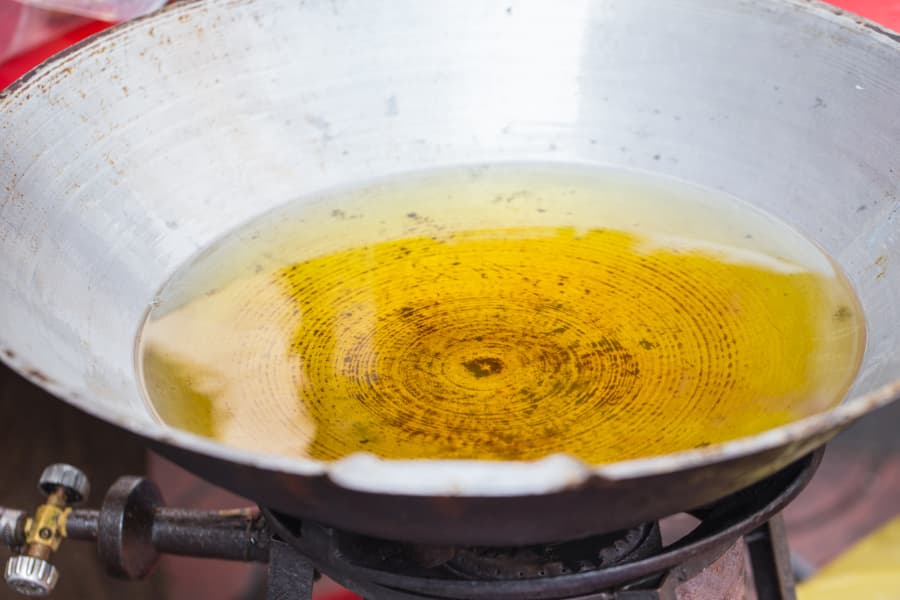 Cooking Oil In Frying Pan