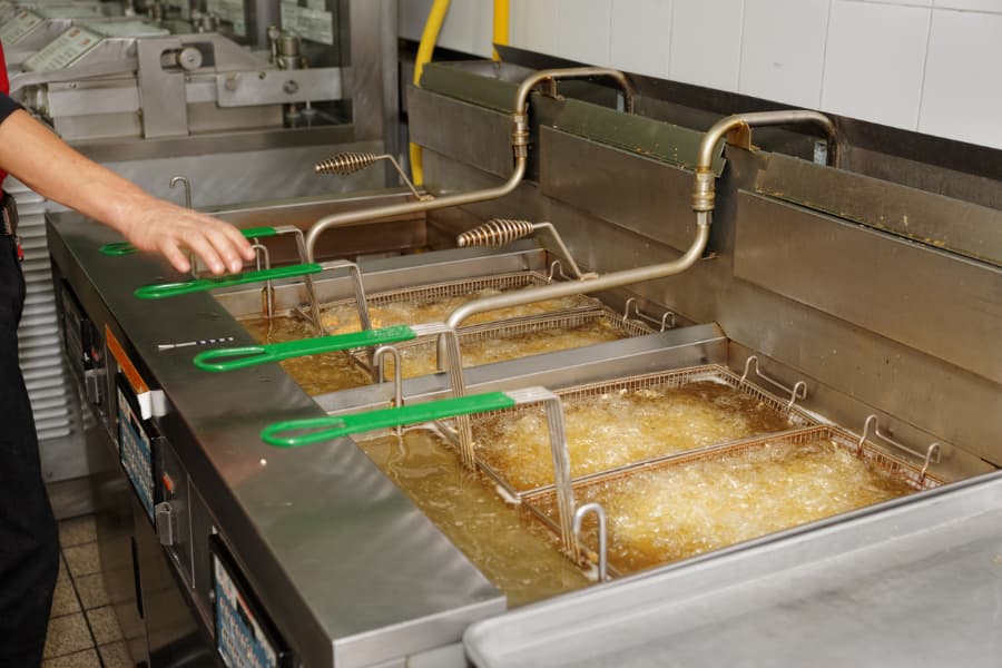Grease trap in restaurant